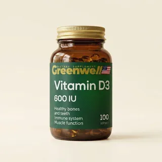 Greenwell Vitamin D3 600 IU 100 kapsula