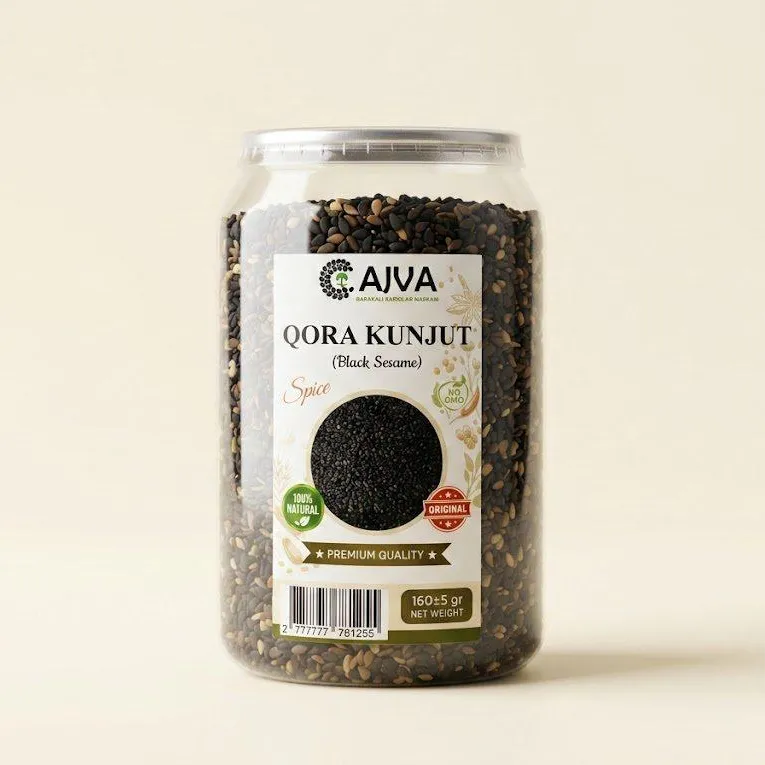 AJVA Tabiiy qora kunjut ziravor, 160g