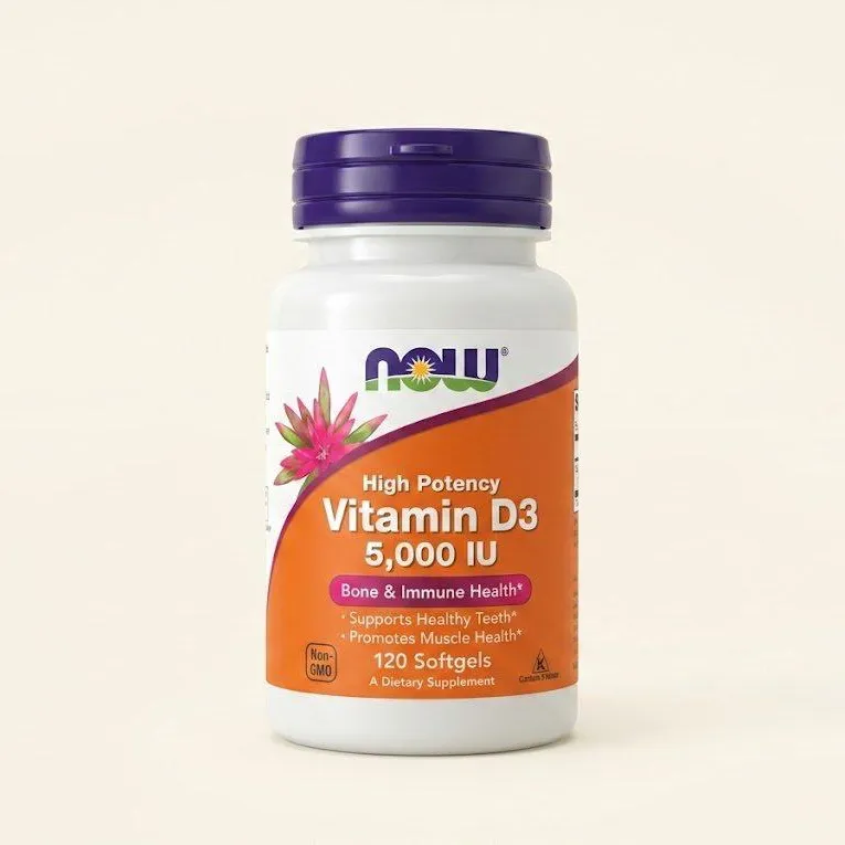 Vitamin D3 5000 IU NOW Foods, 120 dona
